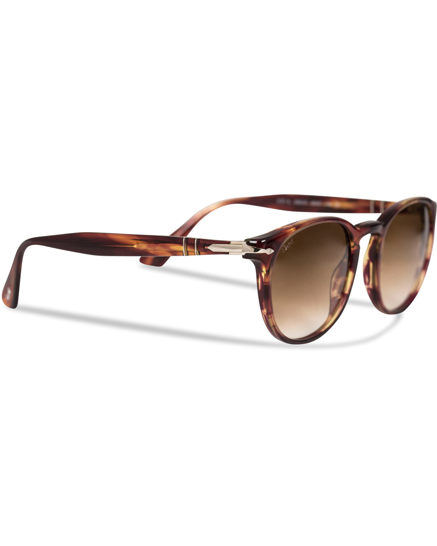 Herre | Persol 0PO3157S Round Sunglasses Brown/Violet Tortoise | Persol | 0PO3157S Round Sunglasses Brown/Violet Tortoise