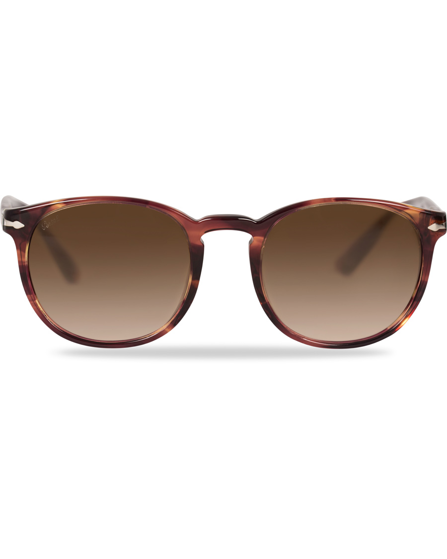 Herre | Persol 0PO3157S Round Sunglasses Brown/Violet Tortoise | Persol | 0PO3157S Round Sunglasses Brown/Violet Tortoise