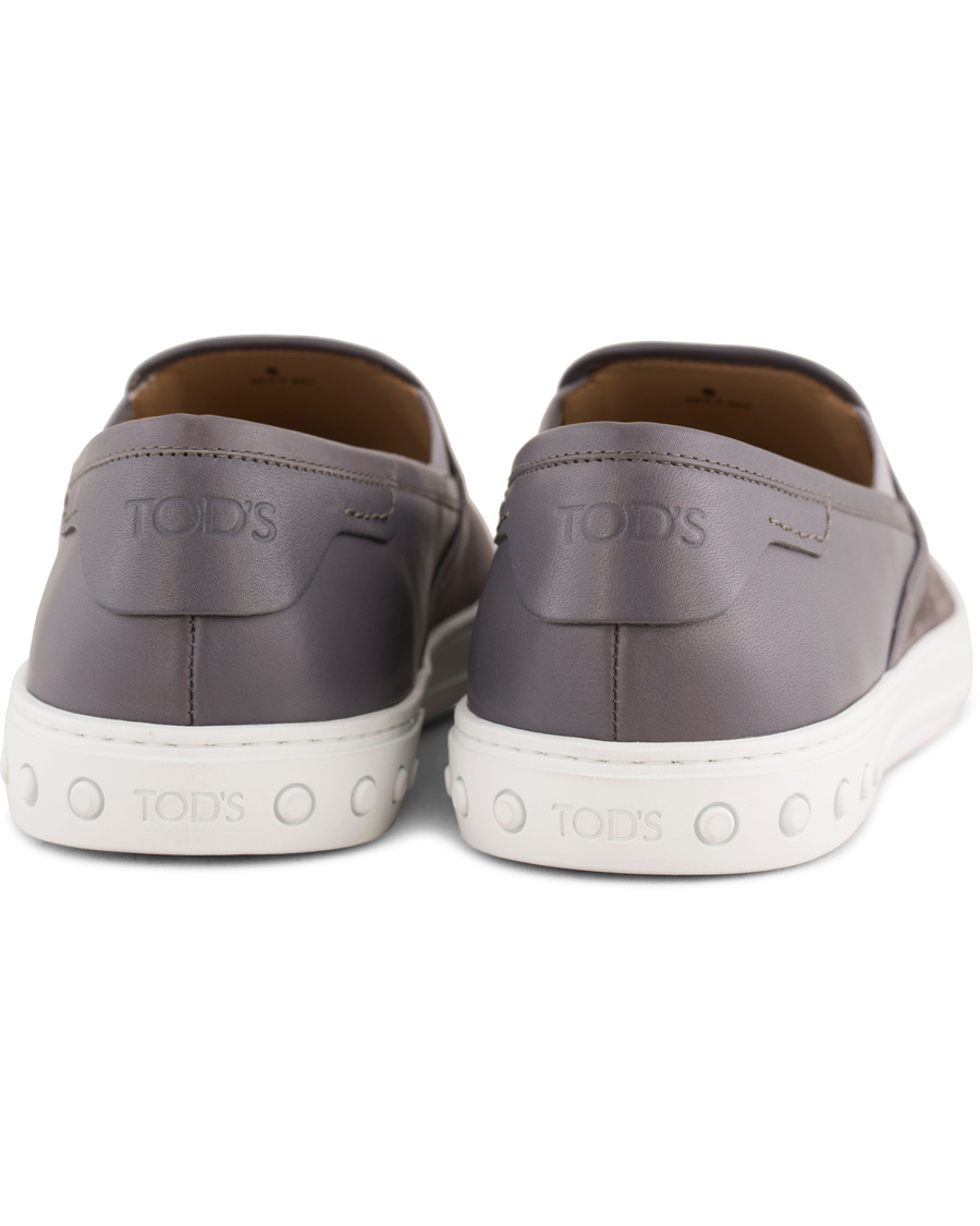 Herre | Tod's Pantofola Cassetta Sneaker Grey Suede | Tod's | Pantofola Cassetta Sneaker Grey Suede
