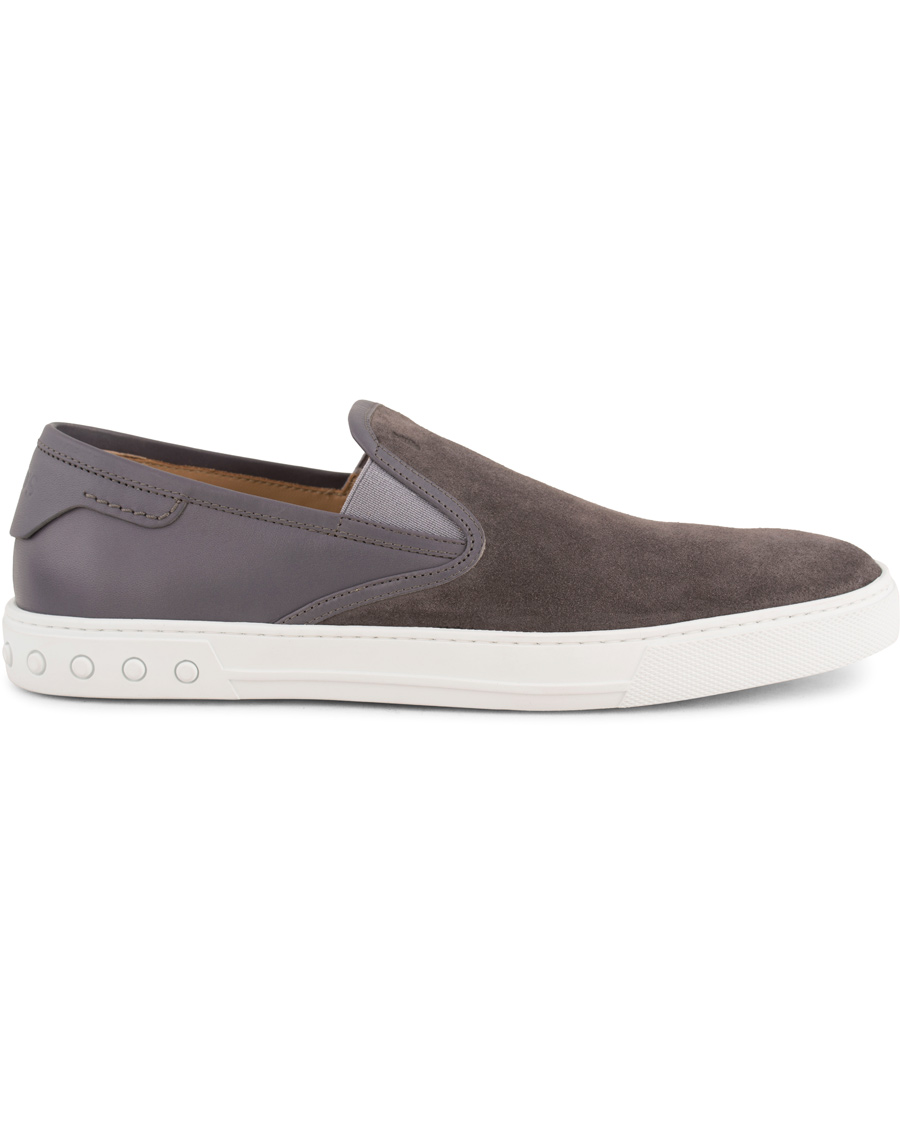 Herre | Tod's Pantofola Cassetta Sneaker Grey Suede | Tod's | Pantofola Cassetta Sneaker Grey Suede