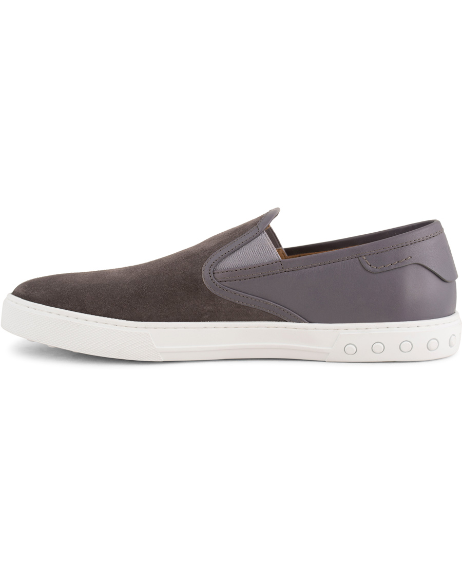 Herre | Tod's Pantofola Cassetta Sneaker Grey Suede | Tod's | Pantofola Cassetta Sneaker Grey Suede