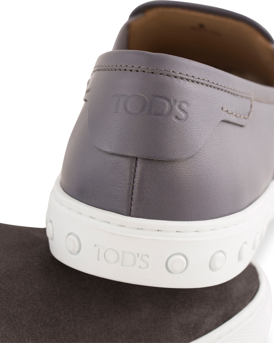 Herre | Tod's Pantofola Cassetta Sneaker Grey Suede | Tod's | Pantofola Cassetta Sneaker Grey Suede