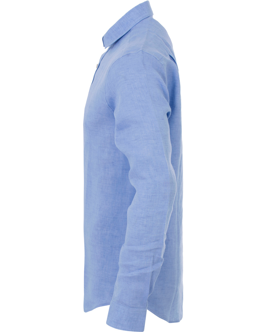 Herre | Skjorter | Gieves & Hawkes | Casual Fit Linen Shirt Light Blue