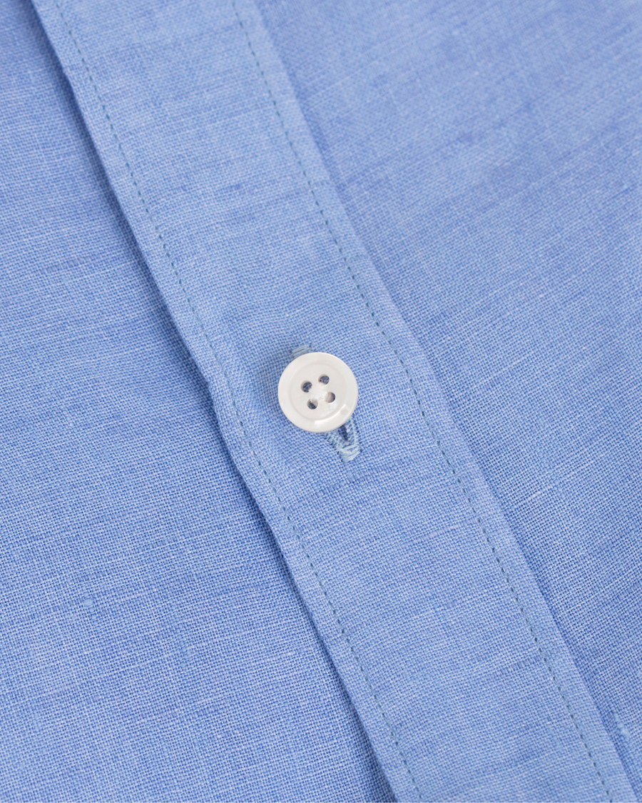 Herre | Skjorter | Gieves & Hawkes | Casual Fit Linen Shirt Light Blue
