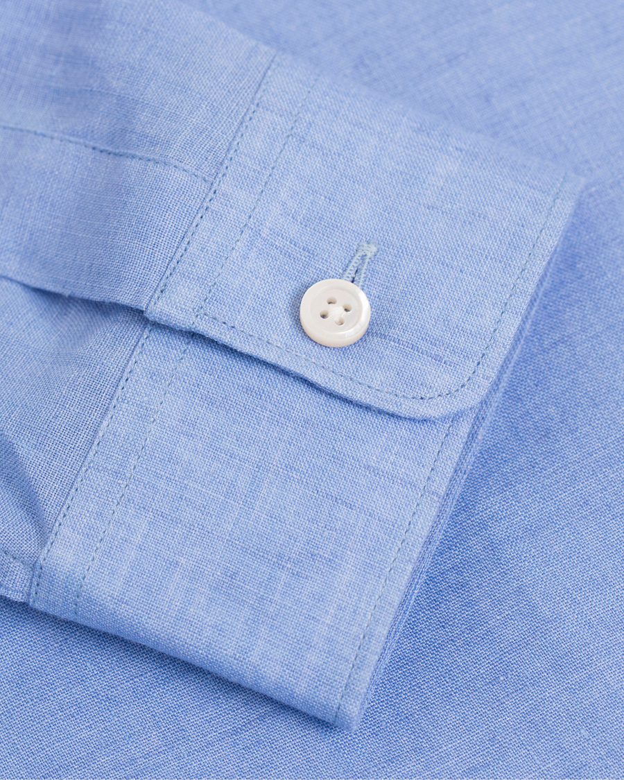 Herre | Skjorter | Gieves & Hawkes | Casual Fit Linen Shirt Light Blue