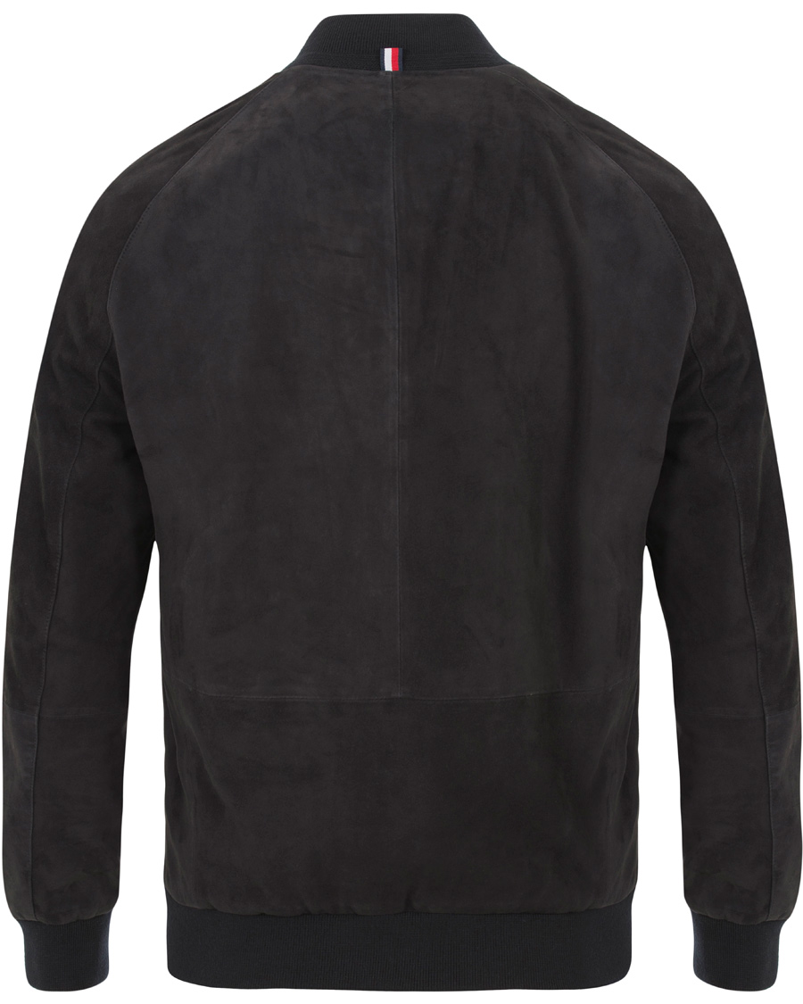 Herre | Jakker | Tommy Hilfiger | Caen Bomber Suede Jacket Midnight