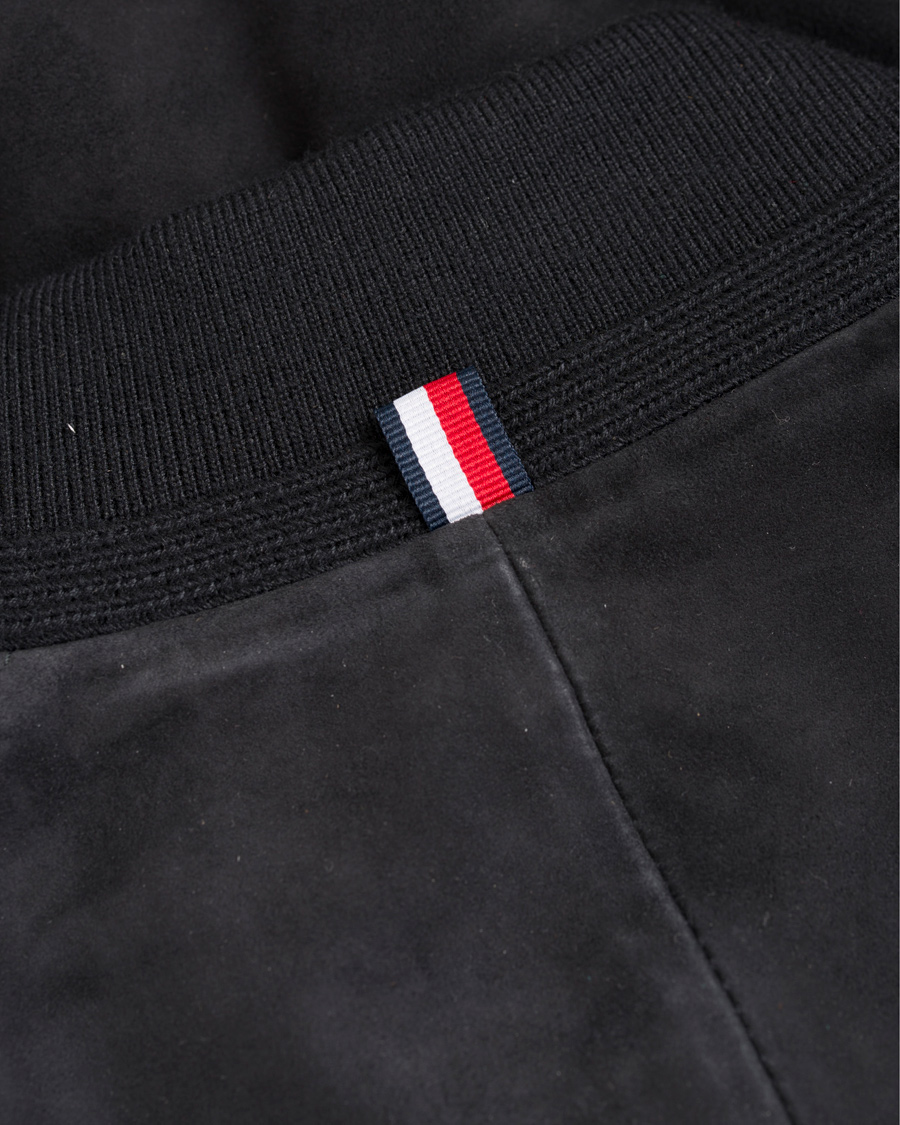 Herre | Jakker | Tommy Hilfiger | Caen Bomber Suede Jacket Midnight