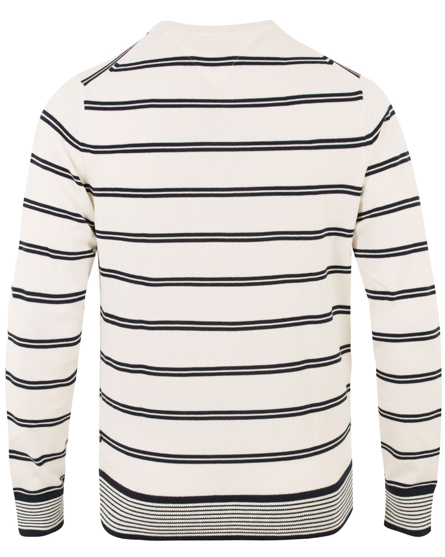 Herre | Trøjer | Tommy Hilfiger | Hendrics Stripe Knitted Crew Neck Snow White