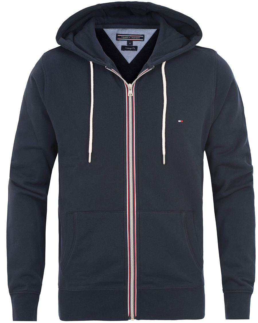Herre | Trøjer | Tommy Hilfiger | Basic Zip Trough Hoodie Midnight