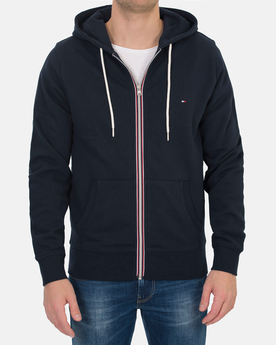 Herre | Trøjer | Tommy Hilfiger | Basic Zip Trough Hoodie Midnight
