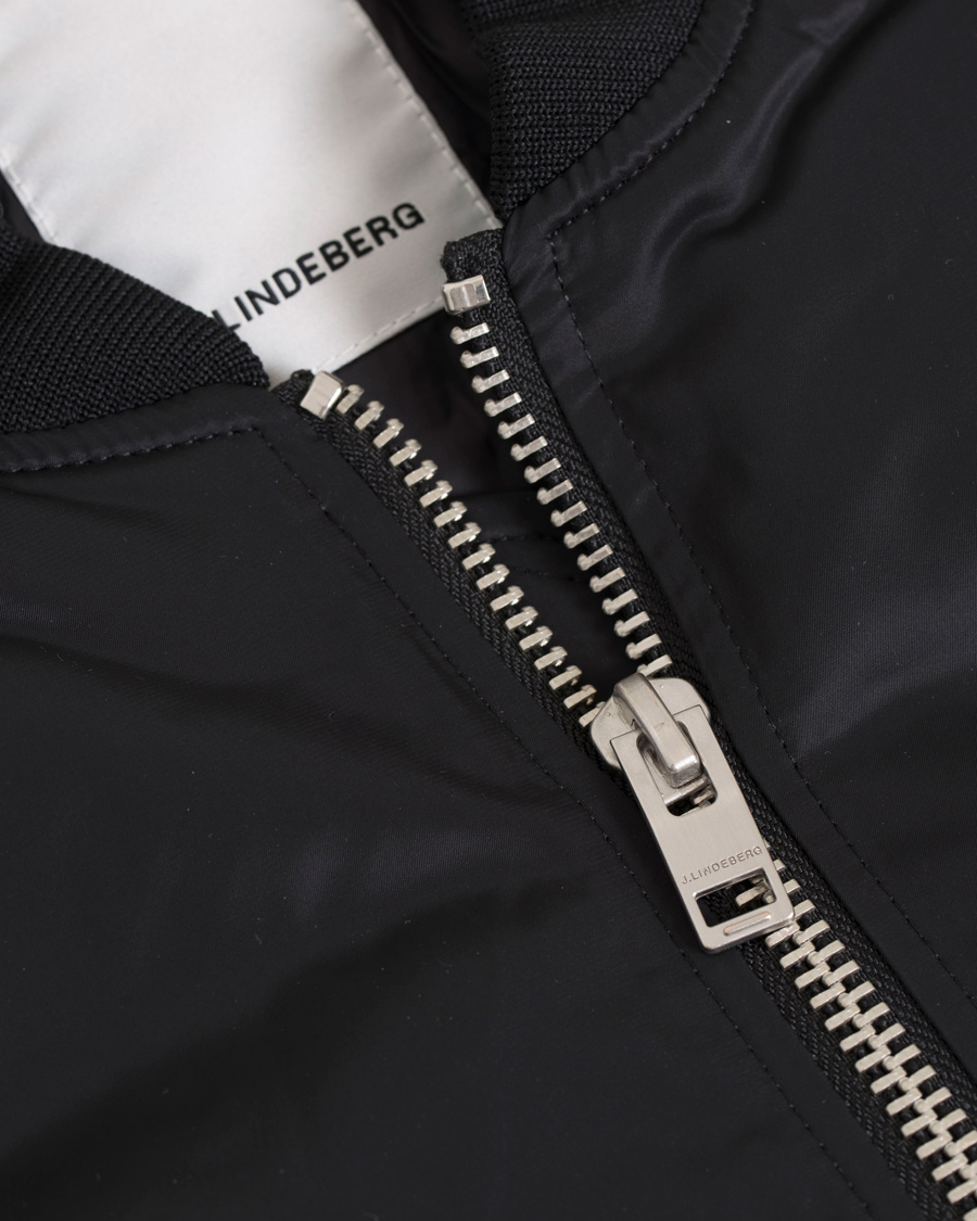 Herre | Jakker | J.Lindeberg | Rafe 72 Bomber Satin Jacket Black