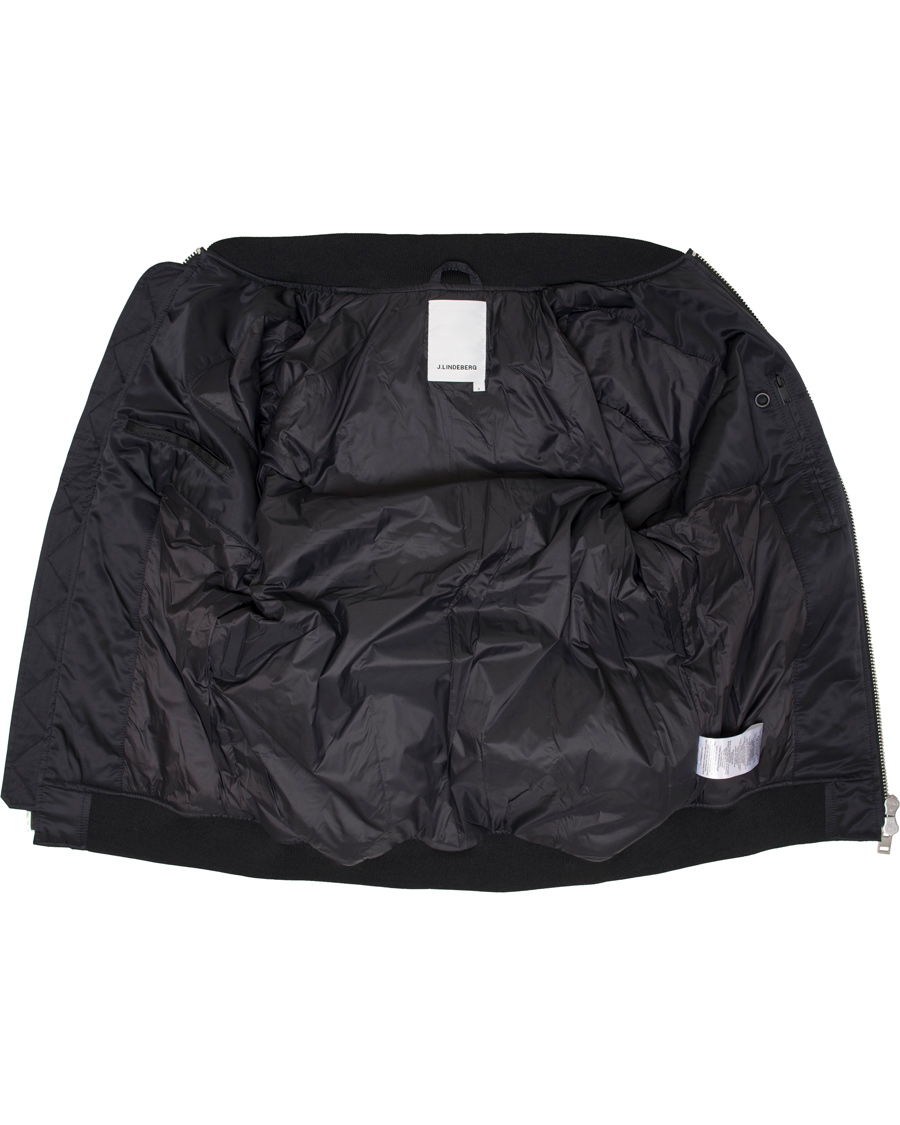 Herre | Jakker | J.Lindeberg | Rafe 72 Bomber Satin Jacket Black