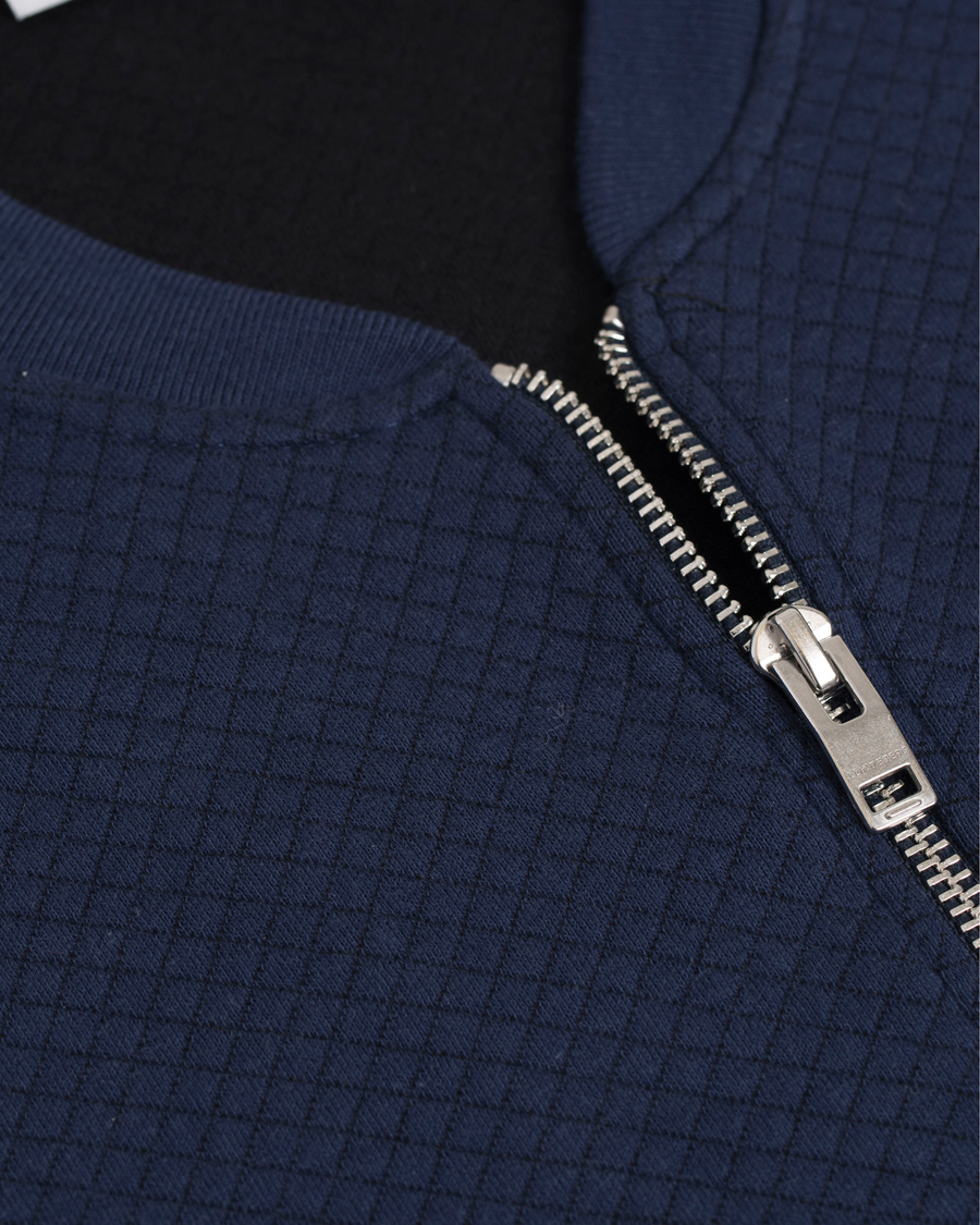 Herre | Trøjer | J.Lindeberg | Randall Micro Quilted Zip Sweater Navy
