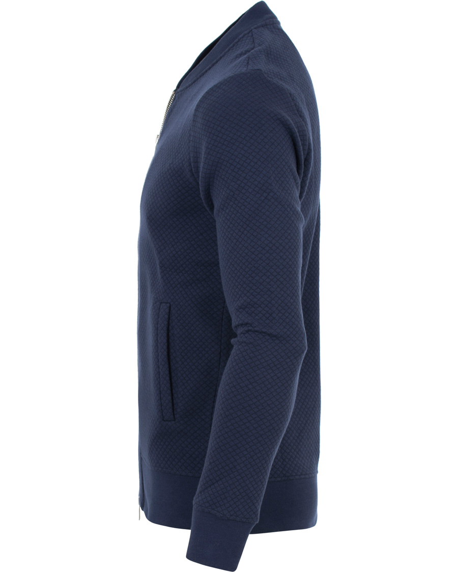 Herre | Trøjer | J.Lindeberg | Randall Micro Quilted Zip Sweater Navy