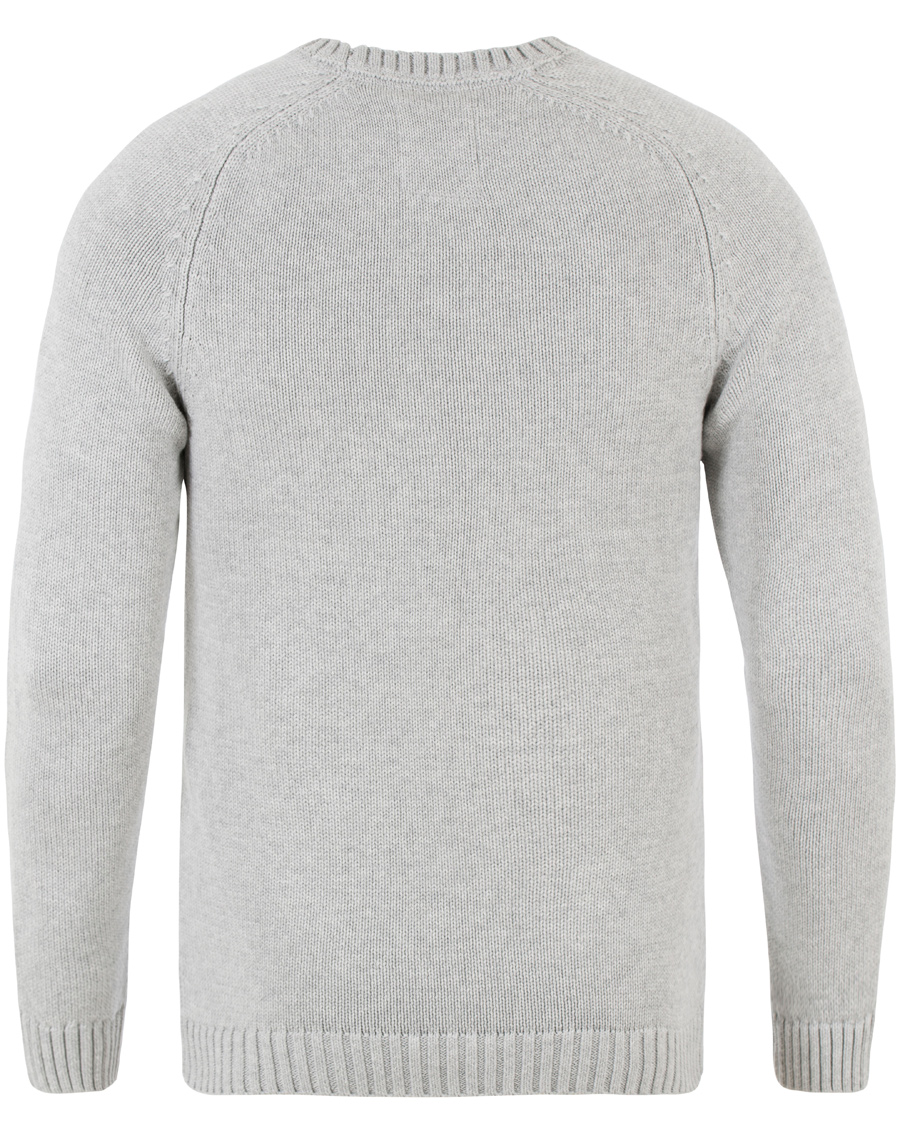 Herre | Trøjer | Lexington | Dylan Knitted Flag Sweater Light Warm Grey Melange