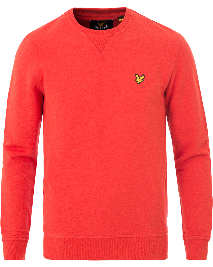 Herre | Trøjer | Lyle & Scott | Crew Neck Sweatshirt Flame Red Marl