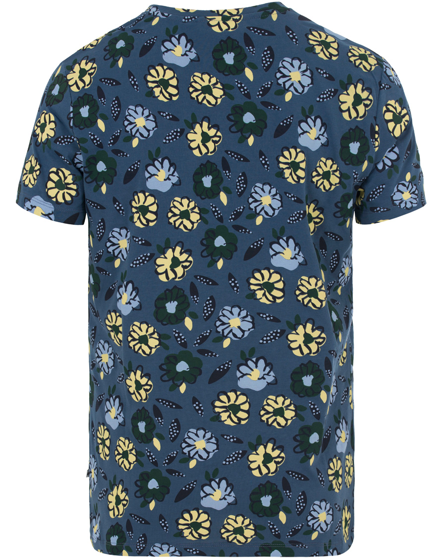 Herre | T-Shirts | NN07 | Barry Printed Flower Tee Blue