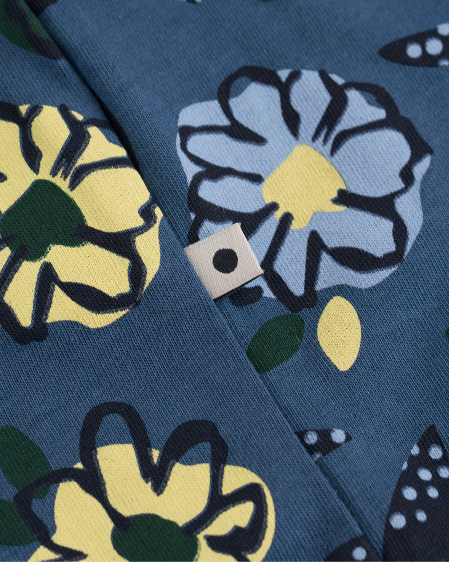 Herre | T-Shirts | NN07 | Barry Printed Flower Tee Blue