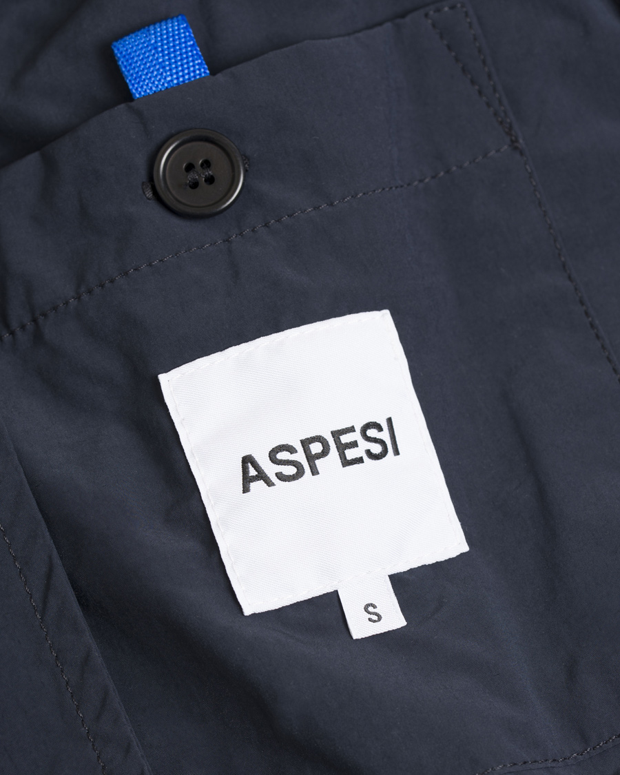 Herre | Jakker | Aspesi | Lemon Garment Dyed Coat Navy