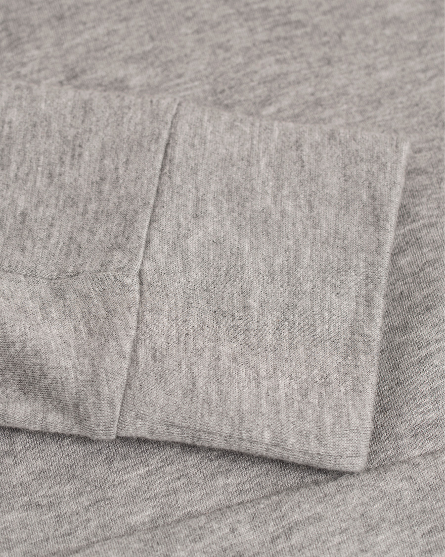 Herre | Trøjer | Ralph Lauren Purple Label | Pima Lounge Hood Sweater Silver Melange