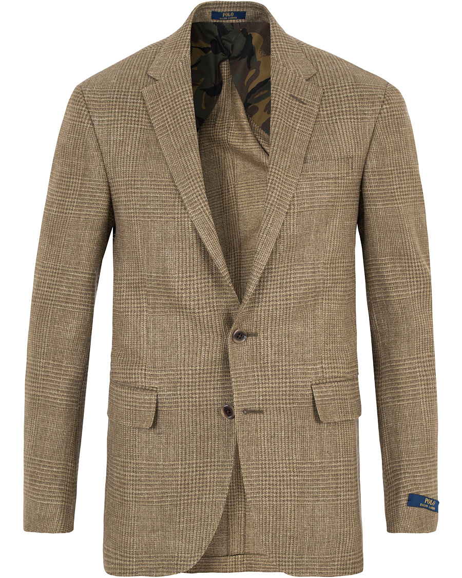 Herre | Blazere & jakker | Polo Ralph Lauren | Polo 1 Glennplaid Silk/Linen Blazer Olive/Brown