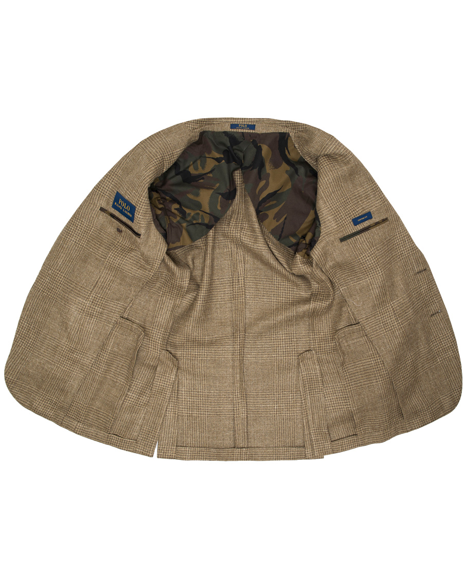 Herre | Blazere & jakker | Polo Ralph Lauren | Polo 1 Glennplaid Silk/Linen Blazer Olive/Brown