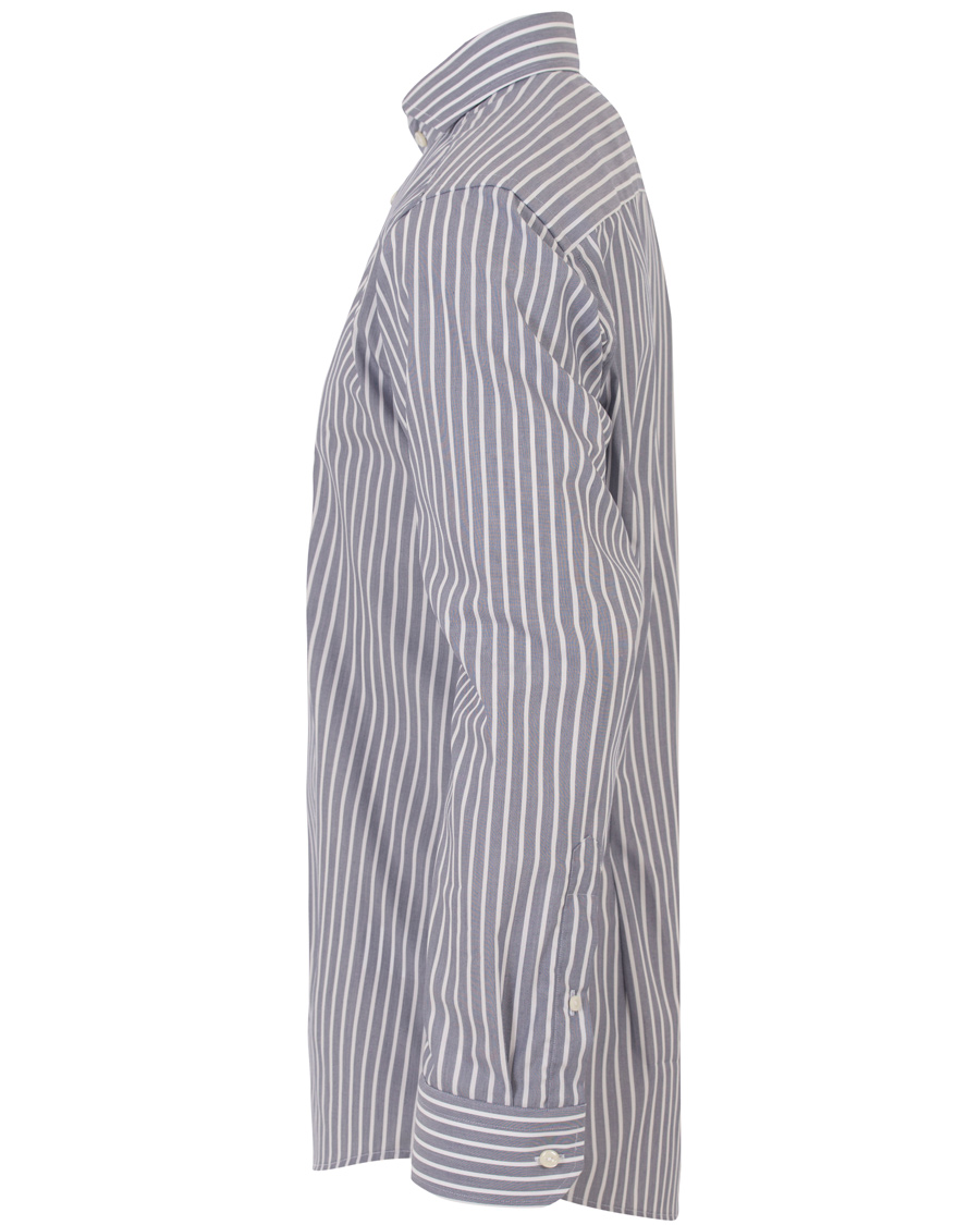 Herre | Skjorter | Eton | Slim Fit Poplin Striped Shirt Dark Blue