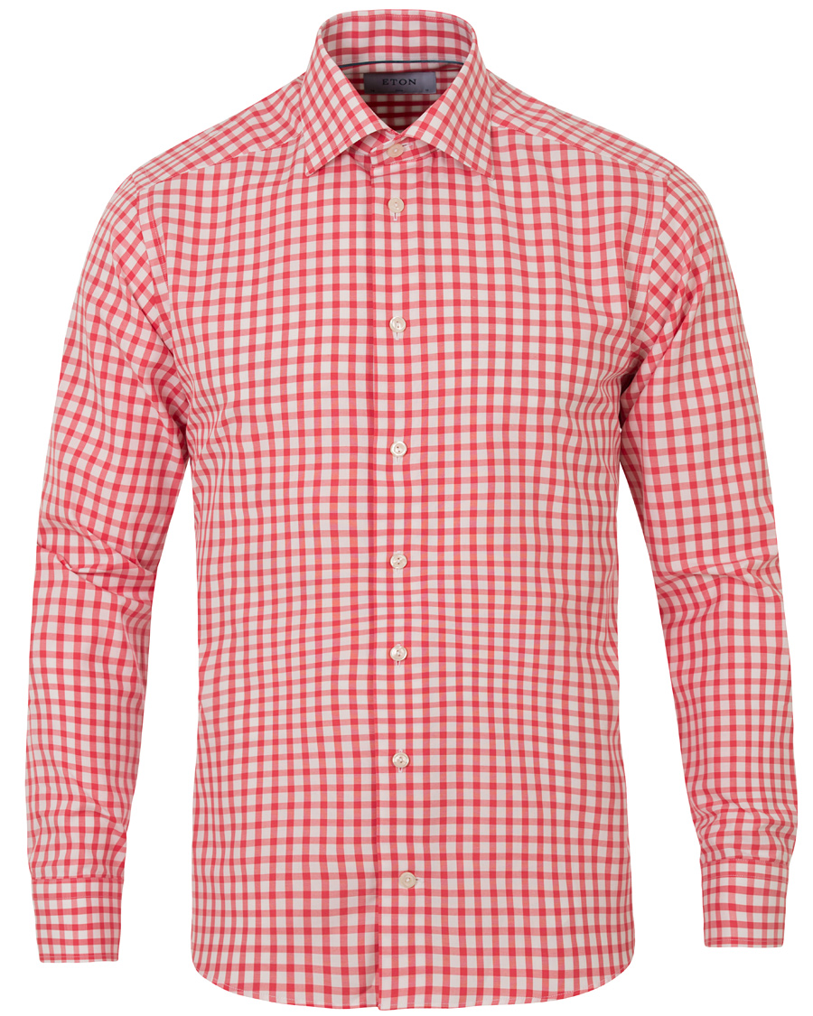 Herre | Skjorter | Eton | Slim Fit Signature Twill Check Shirt Red