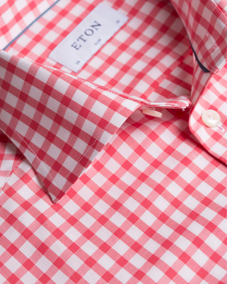 Herre | Skjorter | Eton | Slim Fit Signature Twill Check Shirt Red