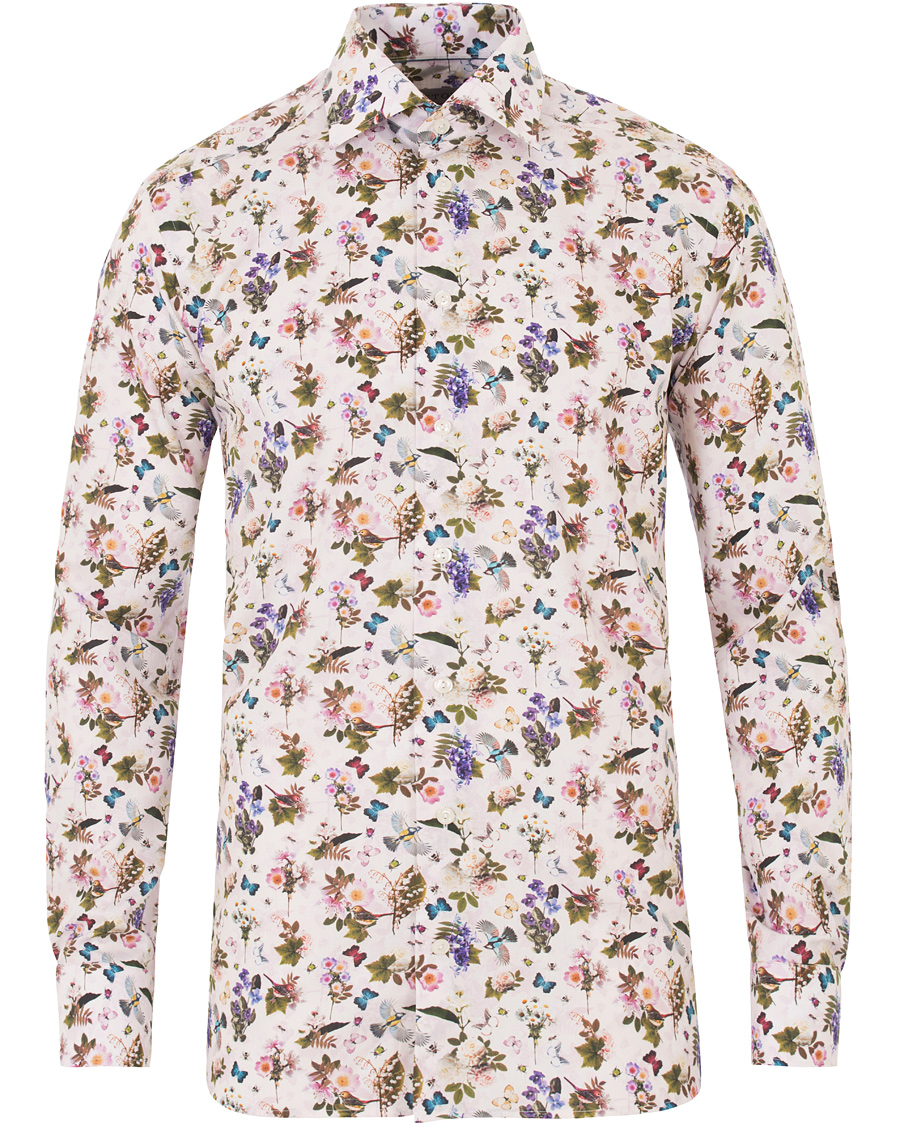 Herre | Skjorter | Eton | Contemporary Signature Printed Flower Shirt White