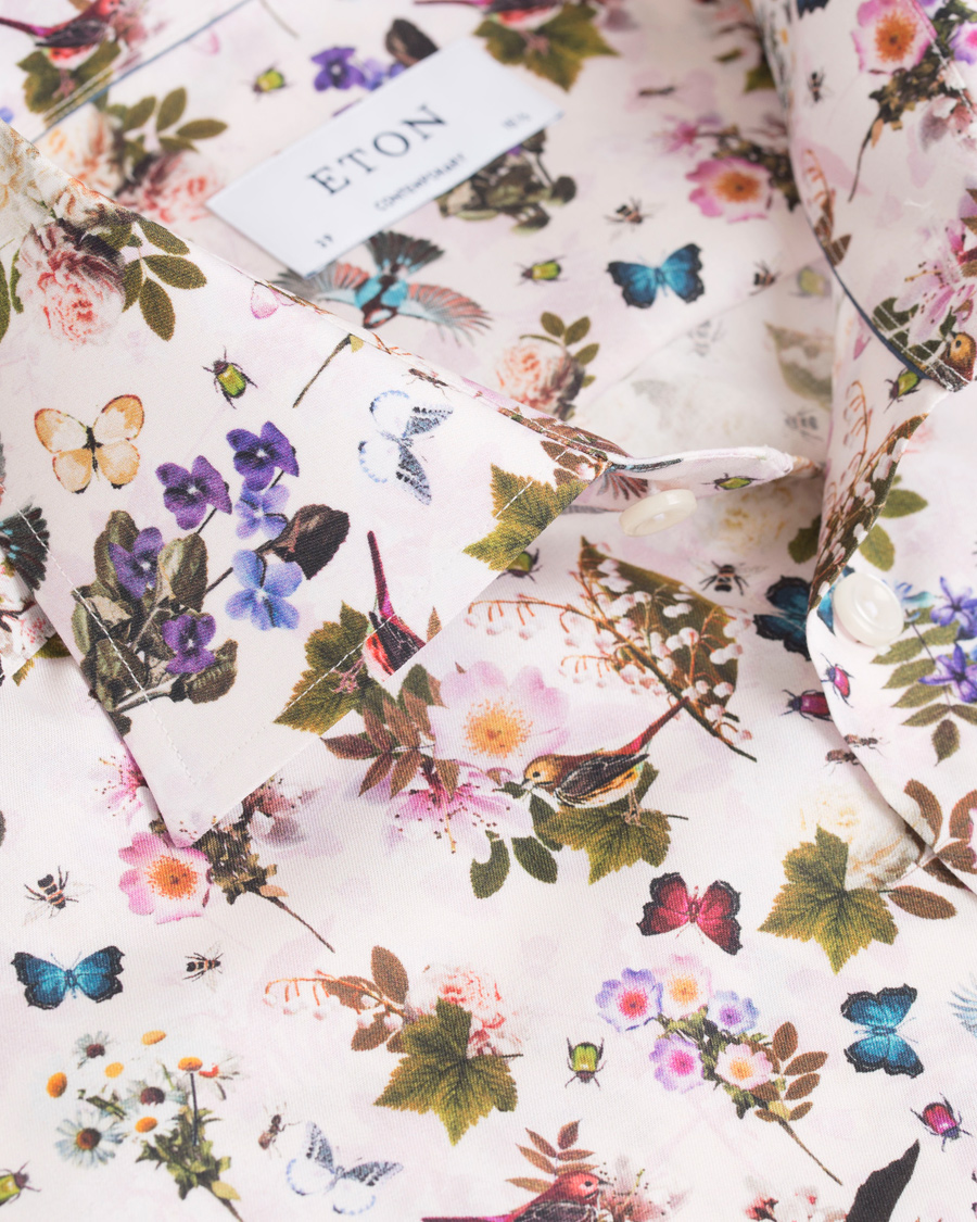 Herre | Skjorter | Eton | Contemporary Signature Printed Flower Shirt White