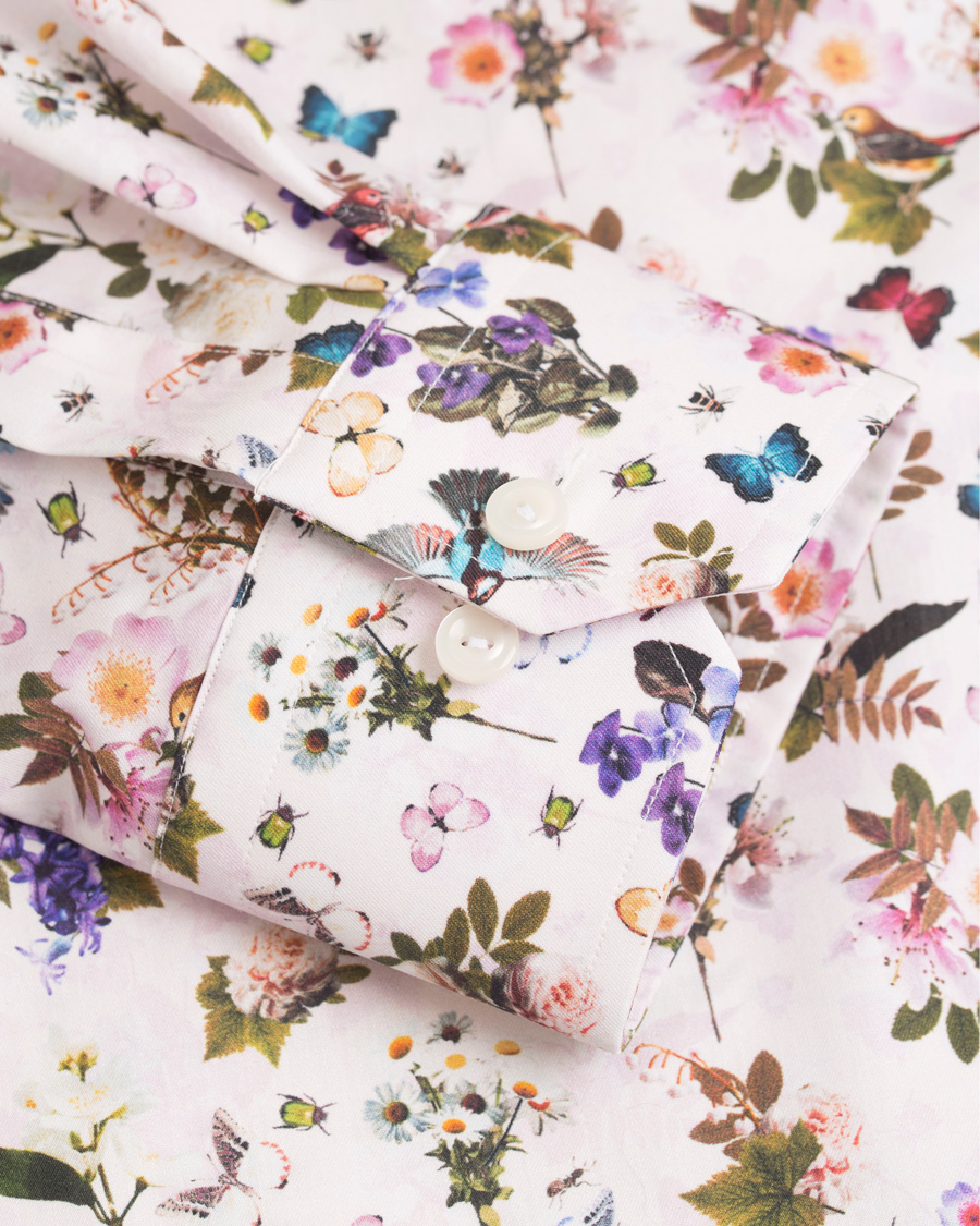 Herre | Skjorter | Eton | Contemporary Signature Printed Flower Shirt White