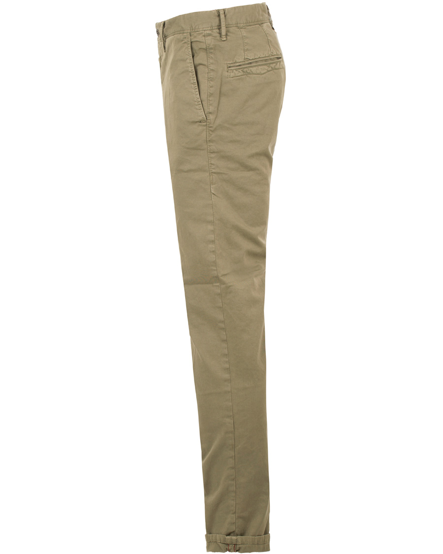 Herre | Bukser | Incotex | Slim Fit Stretch Slacks Light Army