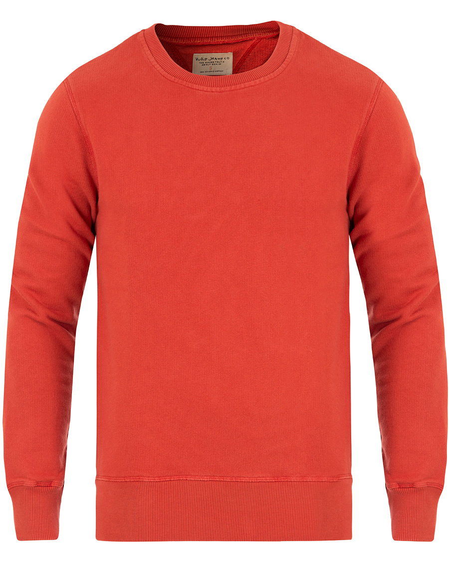 Herre | Trøjer | Nudie Jeans | Sven Rugged Knitted Crew Neck Blood Red