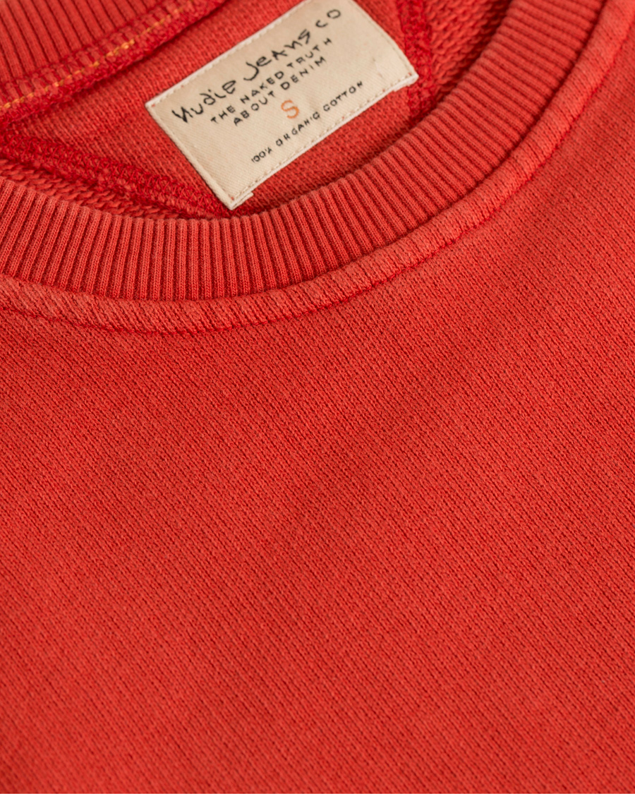 Herre | Trøjer | Nudie Jeans | Sven Rugged Knitted Crew Neck Blood Red