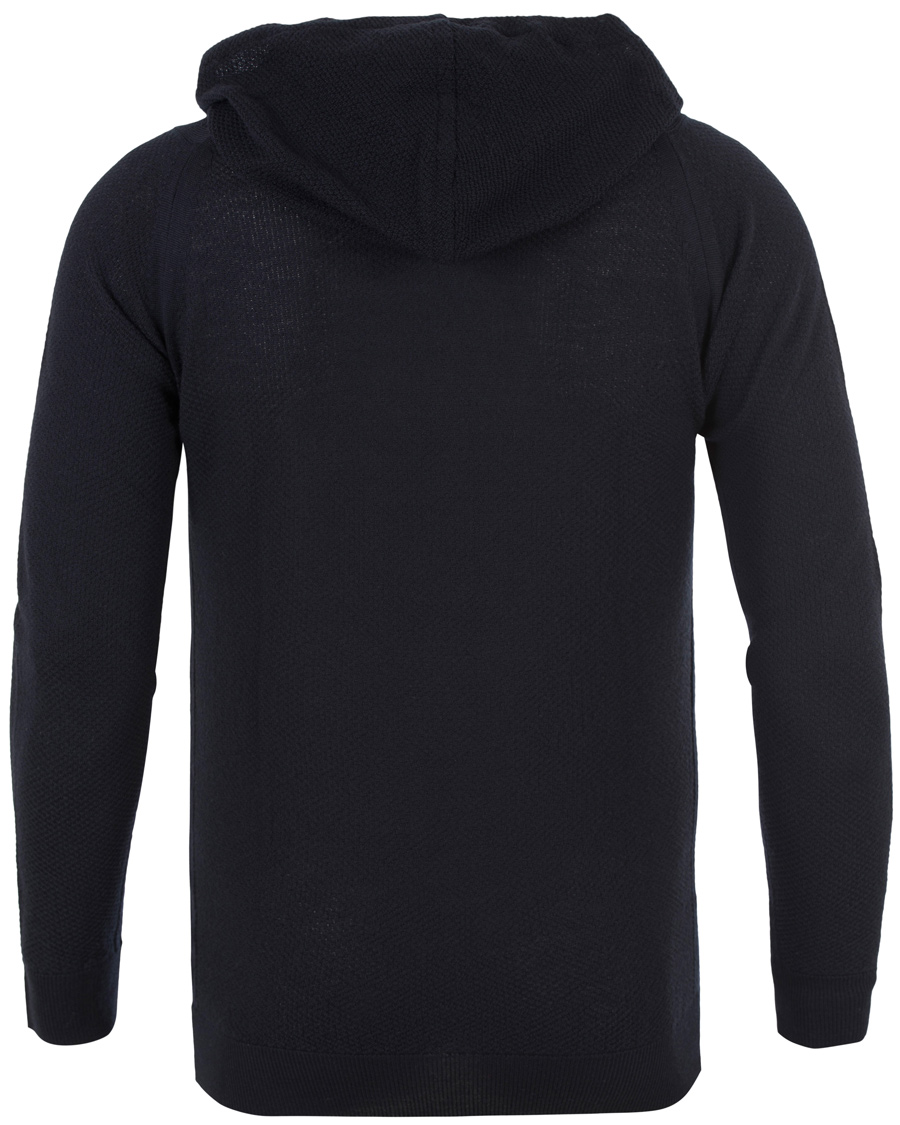 Herre | Trøjer | John Smedley | 4 Singular Extra Fine Merino Hoodie Midnight