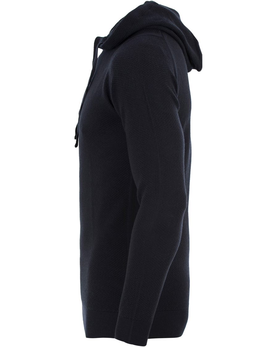 Herre | Trøjer | John Smedley | 4 Singular Extra Fine Merino Hoodie Midnight