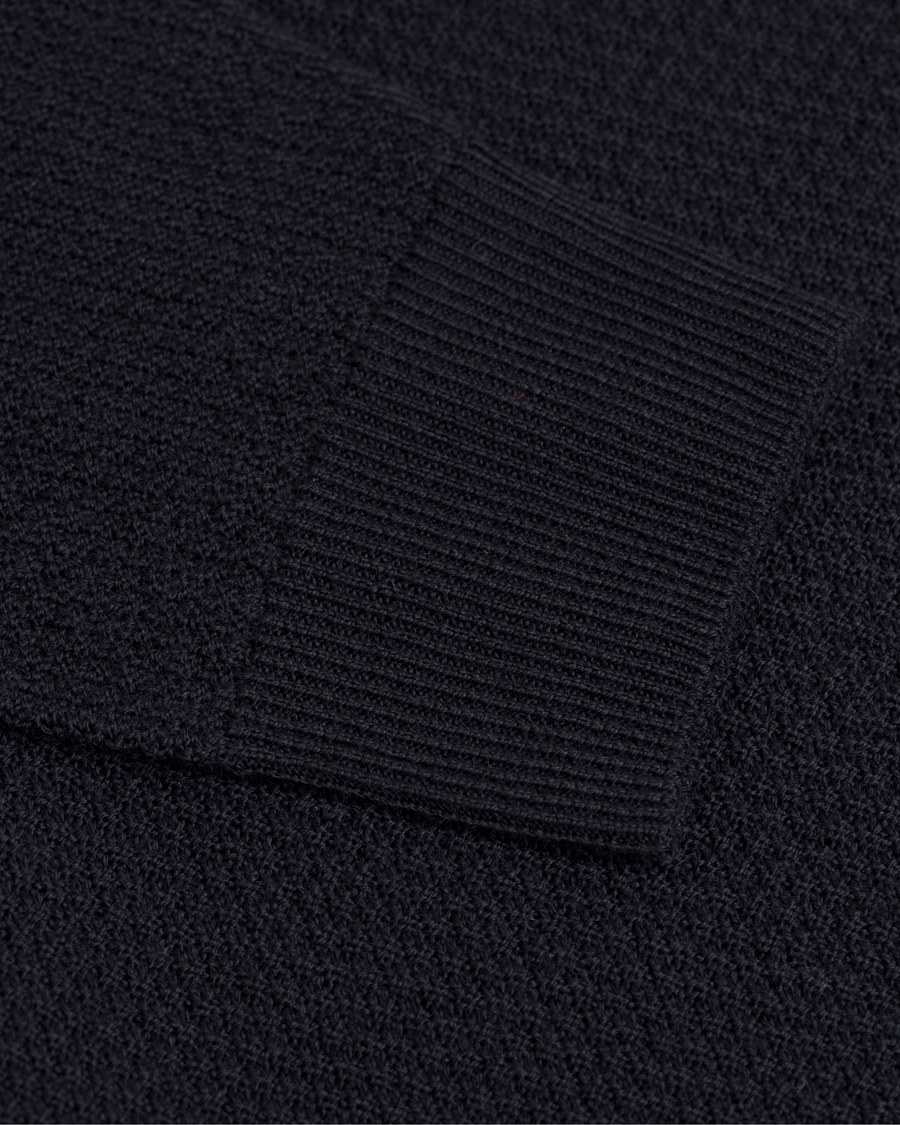 Herre | Trøjer | John Smedley | 4 Singular Extra Fine Merino Hoodie Midnight