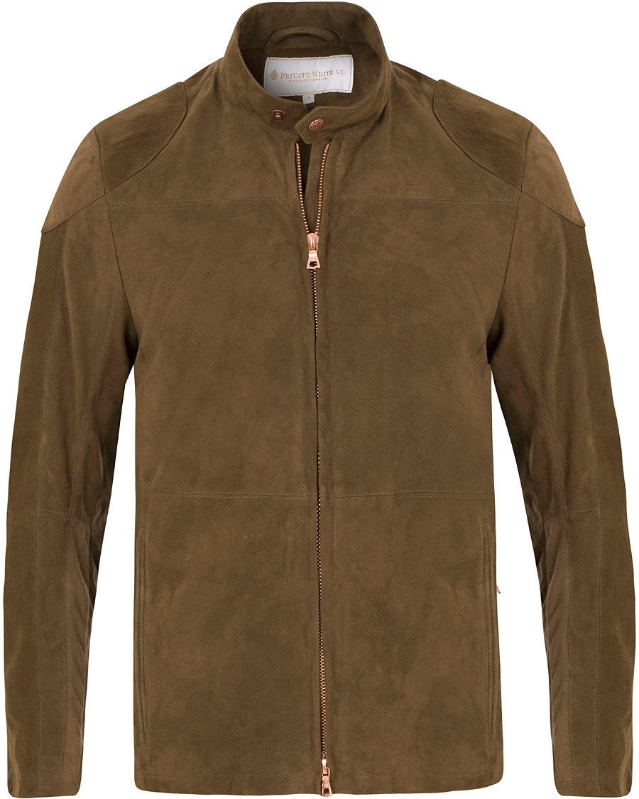 Herre | Jakker | Private White V.C. | Suede Rainrider Jacket Light Brown