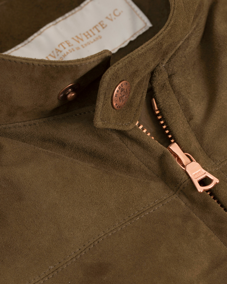 Herre | Jakker | Private White V.C. | Suede Rainrider Jacket Light Brown