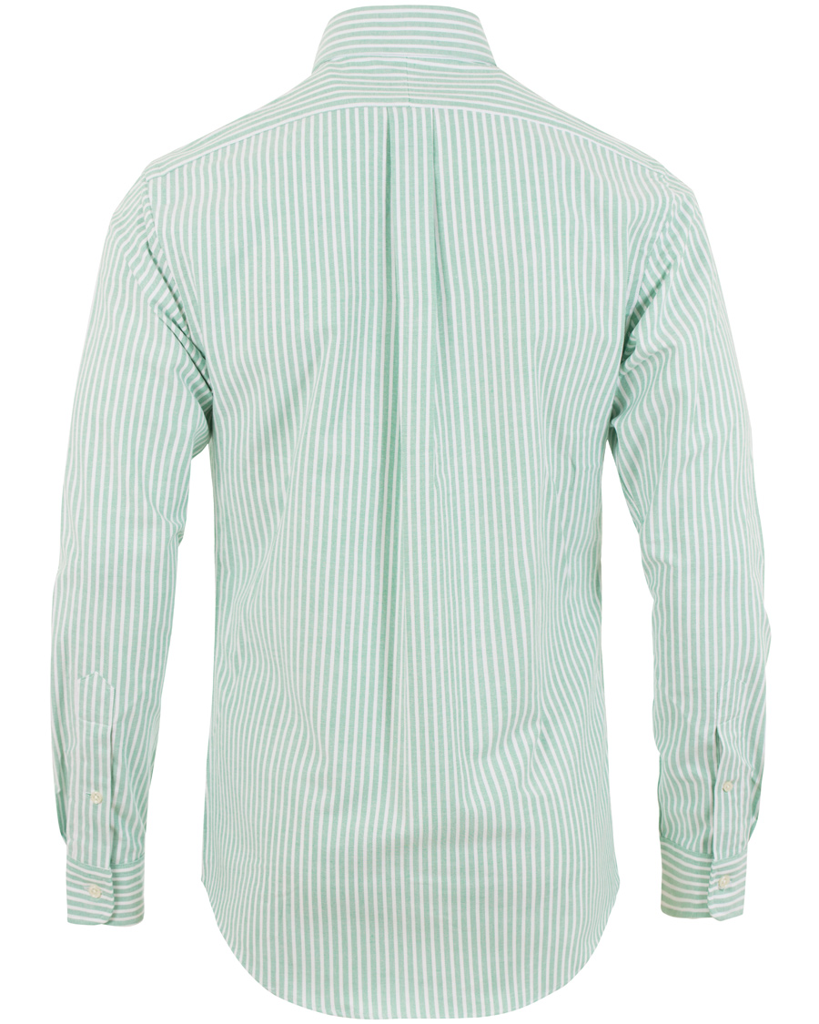 Herre | Skjorter | Polo Ralph Lauren | Slim Fit Oxford Stretch Stripe Shirt Green/White