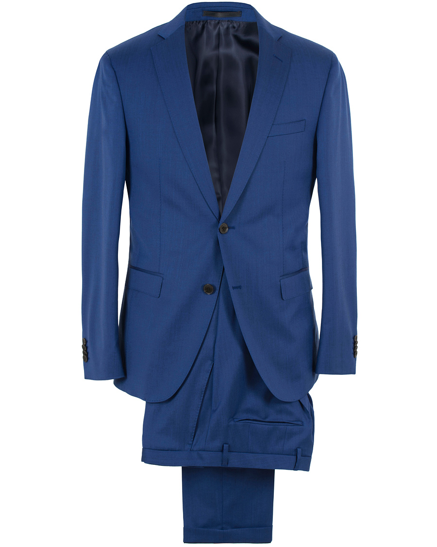 Herre | Jakkesæt | BOSS BLACK | BOSS Reyno/Wave Wool Suit Napoli Blue