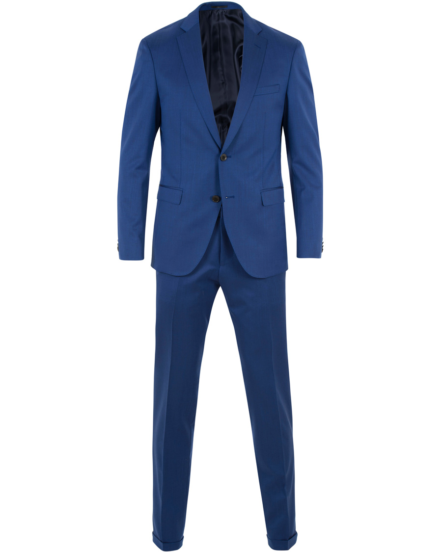 Herre | Jakkesæt | BOSS BLACK | BOSS Reyno/Wave Wool Suit Napoli Blue