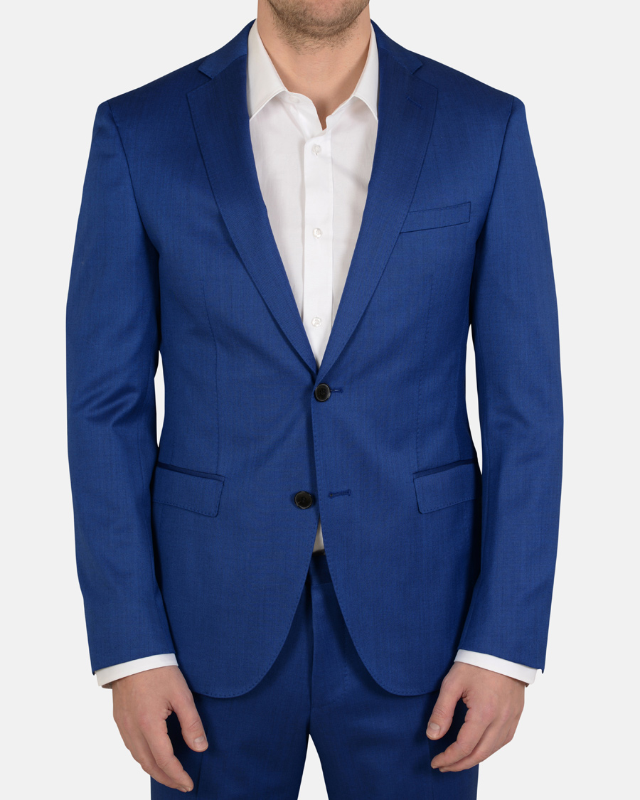Herre | Jakkesæt | BOSS BLACK | BOSS Reyno/Wave Wool Suit Napoli Blue