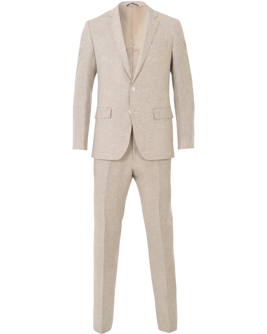 Herre | Jakkesæt | BOSS BLACK | BOSS Hutson/Gander Linen Suit Natural
