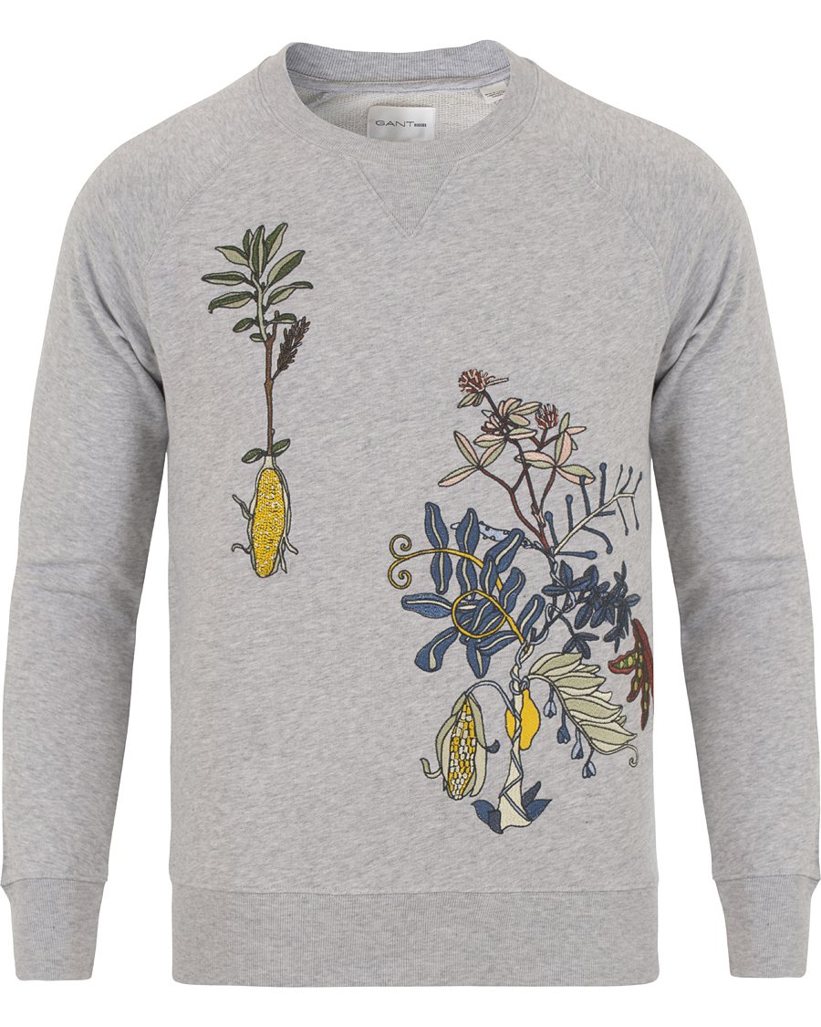 Herre | Trøjer | GANT Rugger | The Embroidery Crew Sweatshirt Grey