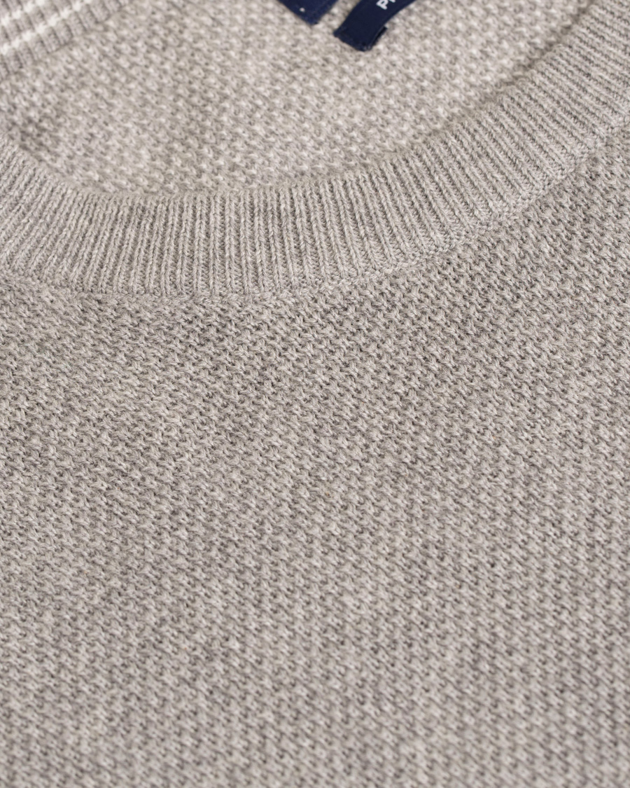 Herre | Trøjer | GANT | Cotton Pique Crew Neck Grey Melange
