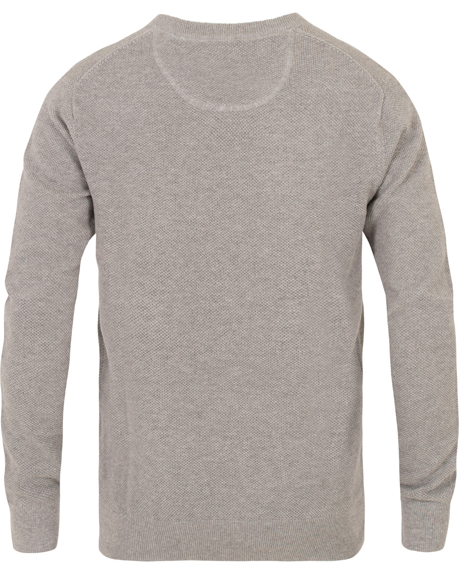 Herre | Trøjer | GANT | Cotton Pique Crew Neck Grey Melange