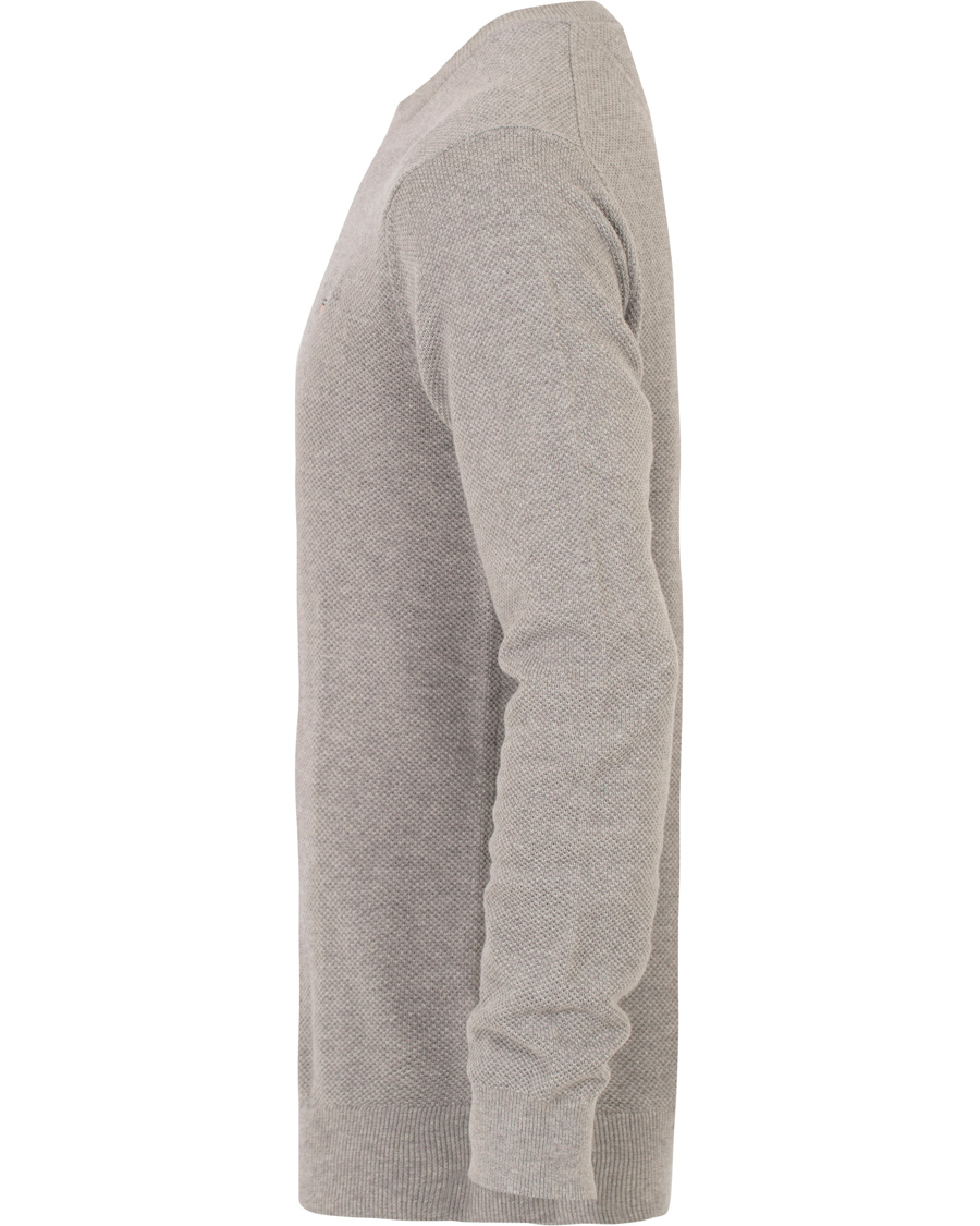Herre | Trøjer | GANT | Cotton Pique Crew Neck Grey Melange