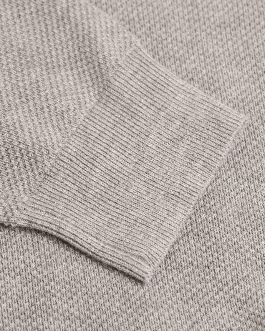 Herre | Trøjer | GANT | Cotton Pique Crew Neck Grey Melange